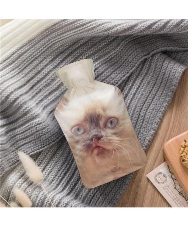 White Cat Hot Water Bottle with Plush Cover | Cozy Hand Warmer for Adults & Children | 26.5x15.3cm - Buy Online on GoSupps.com