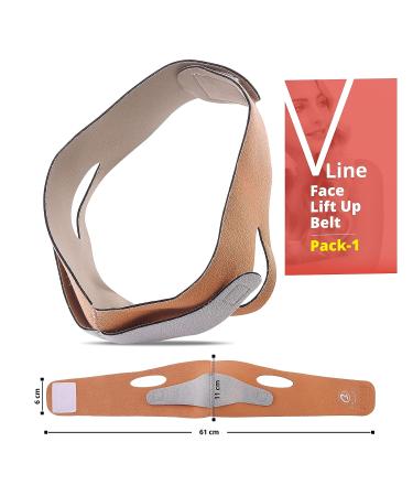 Adjustable Face Slimming Strap | Double Chin Reducer | Anti-aging V Line Lifting Mask - Orange - Buy Online on GoSupps.com