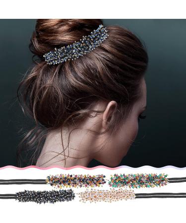 Rhinestone Hair Bun Maker Set - Elegant & Convenient Hair Styling Tool for Women & Girls - Perfect DIY Hairstyle Accessory - Dark Color - Buy Online on GoSupps.com