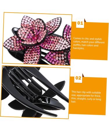 Housoutil Grip Hair Back Hair Holder Clip Korean Hair Clips Curl Clips Rhinestone Barrettes for Women Rhinestones Back Hair Clip Miss South Korea - Buy Online on GoSupps.com