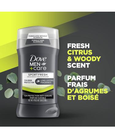 Dove Men + Care Deodorant Stick Aluminum-free Deodorant Formula with 72-hour Protection Sport Fresh with Vitamin E and Triple Action Moisturizer 85 g - Buy Online on GoSupps.com