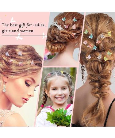 50 Pieces Gradient Green Butterfly Hair Clips - Mini Claw Hair Accessories for Women Girls & Children - Buy Online on GoSupps.com