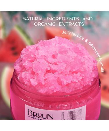 BR UN Watermelon Body Scrub Cream - 4.4 oz Organic Exfoliating Scrub with Vitamin E for Underarm & Bikini Area - Gentle Sugar Scrub for Women Men & Girls - Buy Online on GoSupps.com