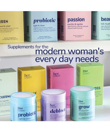 her own Probiotics for Women 5 Billion CFUs with Prebiotics Supports Healthy Digestion 11 Strains Gluten and Soy Free Vegan Non-GMO 30 Capsules 30 Servings - Buy Online on GoSupps.com