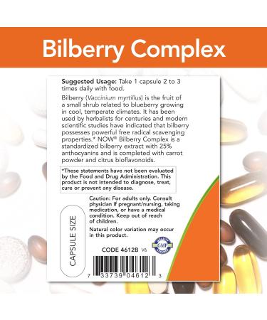 Now Foods Bilberry Complex 80mg - 50 Veggie Caps(2 Pack) - Buy Online on GoSupps.com