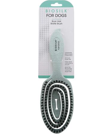BioSilk Eco-Friendly Dog Grooming Brush - Ergonomic Mint Green Brush for Easy Grooming & Detangling - Buy Online on GoSupps.com