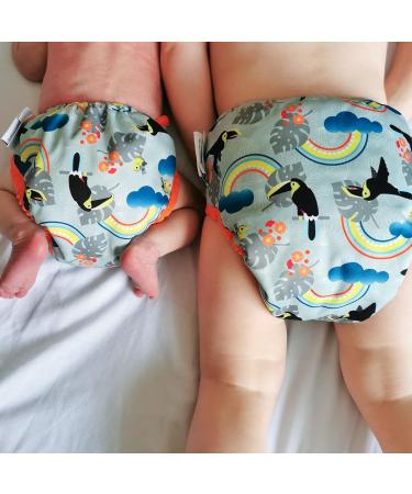 Close Pop-in Reusable Cloth Nappy Cover - Toucan Print - Popper Fastener - Birth to Potty Size - Buy Online on GoSupps.com