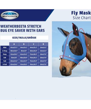 Weatherbeeta Stretch Bug Eye Saver Mask for Ponies - Turquoise/Black - Best Protection Against Insects - Buy Online on GoSupps.com
