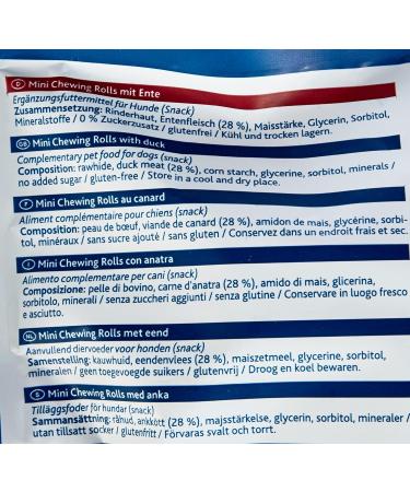 Denta Fun Mini Duck Chewing Rolls - 6 cm 120 g (Pack of 2) | Best Dog Chews for Healthy Teeth | Fast International Shipping - Buy Online on GoSupps.com