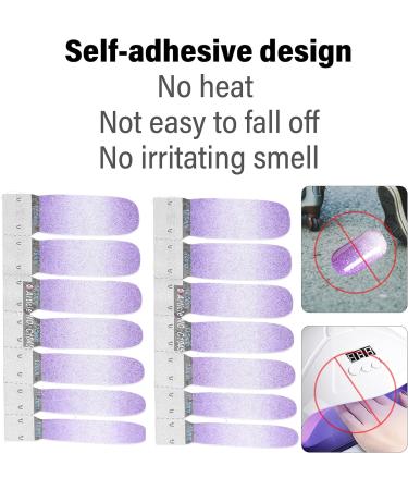 Glitter Nail Stickers Kit for French Manicure - Self-Adhesive Nail Art Decals for Women and Girls (45 Pack) - Buy Online on GoSupps.com