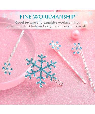 Lurrose 6pcs Snowflake Crystal Hairpins - Bridal Rhinestone Bobby Pins for Wedding, Prom & Parties - Buy Online on GoSupps.com
