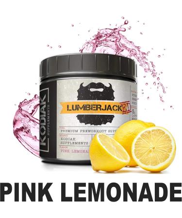 Kodiak Supplements LUMBERJACKED Pre Workout Supplement with CarnoSyn 30 Servings - Better Pumps Strength Energy and Focus - No Crash (Pink Lemonade) - Buy Online on GoSupps.com