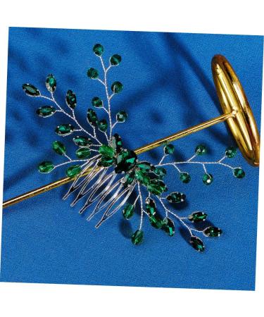MERRYHAPY Green Hair Accessories Bridal Headpiece Green Rhinestones Wedding Headpiece Girl Headpiece Rhinestone Headpieces for Women Crystal Bride Hair Emerald Bridal Hair Accessory - Buy Online on GoSupps.com