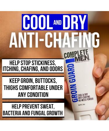 Groin Guard Anti Chafing Cream for Men | Talc-Free Aluminum-Free Natural Odor Control & Friction Defense - Non-Greasy & Cool Dry Comfort - Buy Online on GoSupps.com