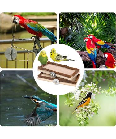 Buy Corner Seating Boards for Birds - 2-Set 10x20cm with Natural Wood Border | Ideal Cage Accessories for Budgies Canaries & Nymphensittich | Fastening Material Included - Buy Online on GoSupps.com