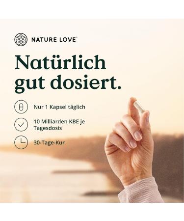 Nature Love Probiona Fem - Vegan Lactic Acid Bacteria for Women's Intimate Health | 30 Capsules with 5 Cultures: Rhamnosus Acidophilus Crispatus Casei & Fermentum - Laboratory Tested - Buy Online on GoSupps.com