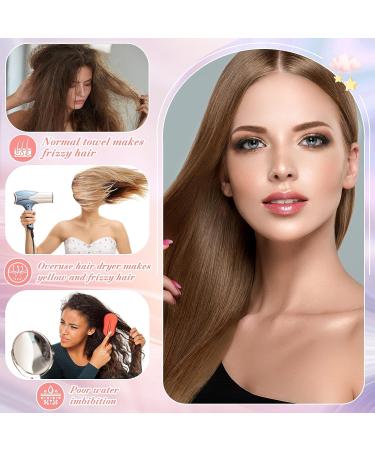 4 Pcs Microfiber Hair Drying Towels - Ultra Absorbent Hair Turban Head Wraps for Women - Fast Drying Shower Cap for Curly, Long, Thick, Wet Hair - Buy Online on GoSupps.com