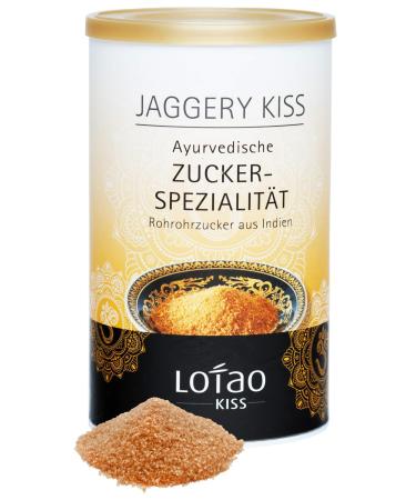 Lotao cane brown: Bio Jaggery Kiss (300g) |Unaffited brown sugar for every day |Made from sugar cane in Ayurvedic manual work |Ideal for cocktails tea coffee and baking - Buy Online on GoSupps.com