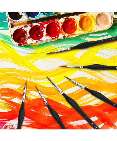 10 PCS Miniature Paint Brushes Kit - Fine Detail Painting Brush Set for Watercolor, Oil, Acrylic, Nail, Line Drawing - Micro Professional Tiny Paints Brushes for Scale Models - PSISO - Buy Online on GoSupps.com