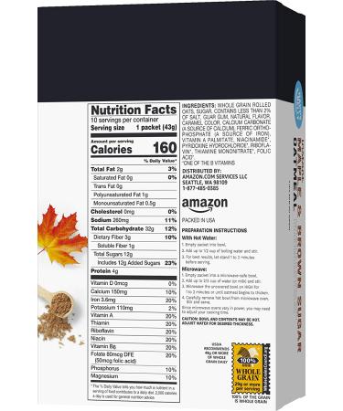 Happy Belly Instant Oatmeal Maple & Brown Sugar - 10 Ct (Pack of 6) | Quick Breakfast - Buy Online on GoSupps.com