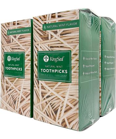 KingSeal Mint Flavored Birch Toothpicks, Eco-Friendly & Compostable - 4,000 Count Bulk Pack - Buy Online on GoSupps.com