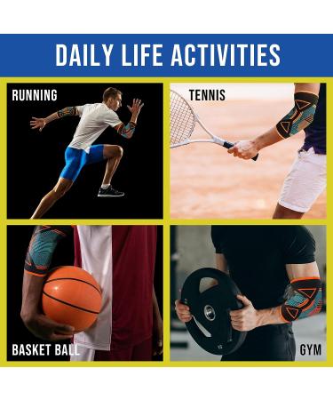 ZOFICS Elbow Brace Pack of 2 - Compression Sleeve for Tendonitis & Tennis Elbow - Buy Online on GoSupps.com