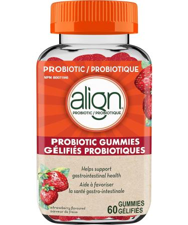 Align Probiotic Gummies Helps Support Gastrointestinal Health Made With Naturally Sourced Fruit Flavors Strawberry Flavour 60 Gummies Strawberry 60 count (Pack of 1) - Buy Online on GoSupps.com