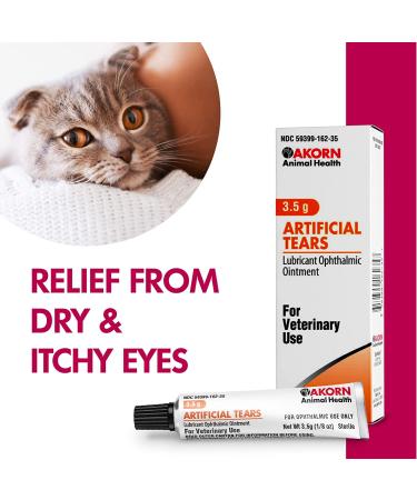 Veterinary-Approved Akorn Artificial Tears for Cats and Dogs | Soothes Dry & Irritated Eyes | 3.5g Tube - Buy Online on GoSupps.com