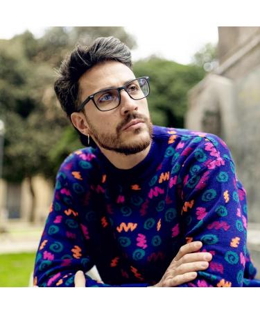 ZENOTTIC Anti-Blue Light Reading Glasses for Men | Rectangular Black Glasses with UV 400 Protection & Case | Perfect for PC TV & Gaming - Buy Online on GoSupps.com