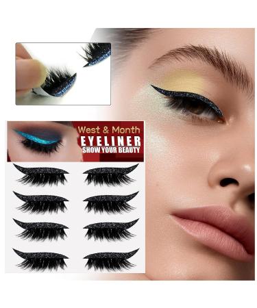 Yueci 2-in-1 Fake Eyelash Eyeliner & Sticker | 4 Pairs Reusable | Easy Makeup Black - International Shipping - Buy Online on GoSupps.com