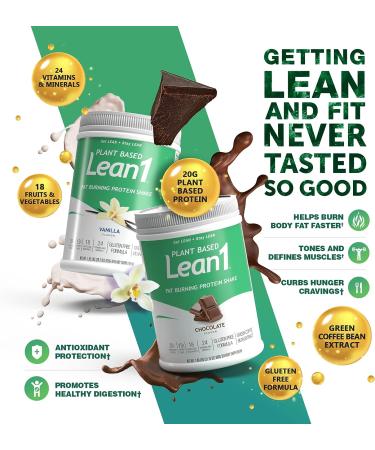 LEAN1 Nutrition 53 Meal Replacement Powder - Chocolate Flavor: Plant Based Weight Loss, Fat Burner, Appetite Control - 31.7oz (1.71lb) Pack of 1 - Buy Online on GoSupps.com