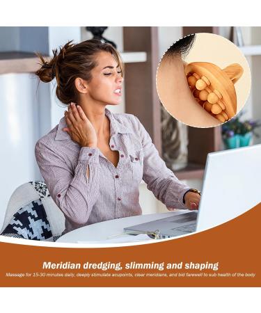 Wood Therapy Massage Tools - 14 Pearl Wood Roller for Lymphatic Drainage & Cellulite Massage | Gua Sha Holz-Massage Device - Buy Online on GoSupps.com