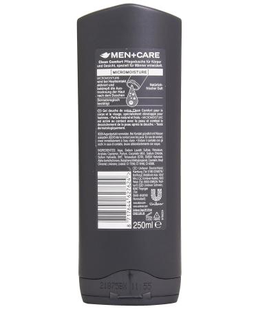Dove Men Body and Face Wash Clean Comfort 250ml - Refreshing Clean & Hydration for All Skin Types - Buy Online with International Shipping - Buy Online on GoSupps.com