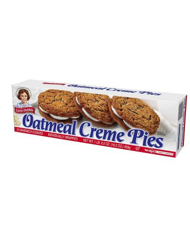 Little Debbie Oatmeal Creme Pies - 12 Individually Wrapped 16.2 oz Creme Pies - Buy Online on GoSupps.com