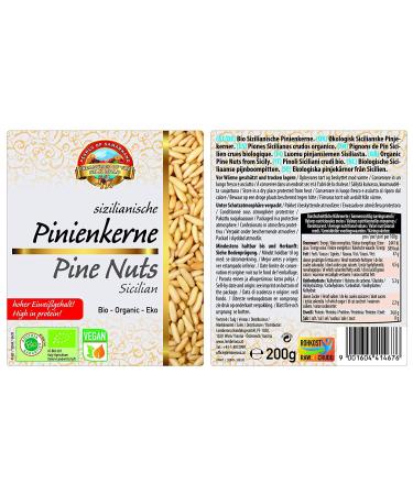 Buy Organic Sicilian Pine Nuts 200g - Raw Wild-Collected & Gently Processed - Premium Quality for Healthy Living - Buy Online on GoSupps.com