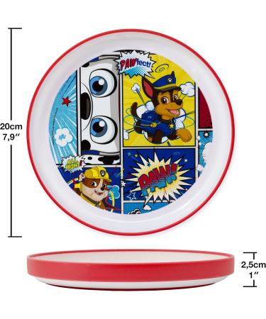 Paw Patrol Children's Tableware Set - Slipproof BPA-Free 5-Part Dish & Cutlery Set for Kids - Reusable Plates Bowls & Cups - Buy Online on GoSupps.com