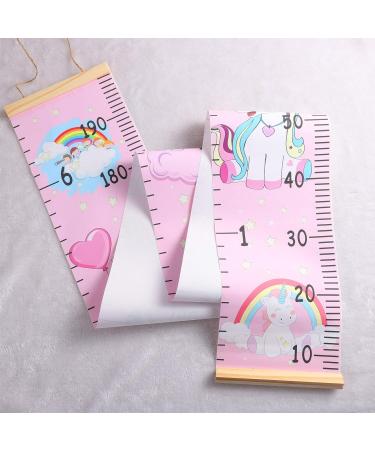 Heyu-Lotus Kids Height Chart 200X20CM - Removable Canvas and Wood Growth Chart for Boys Girls Bedroom Decoration (Unicorn 1) - Buy Online on GoSupps.com