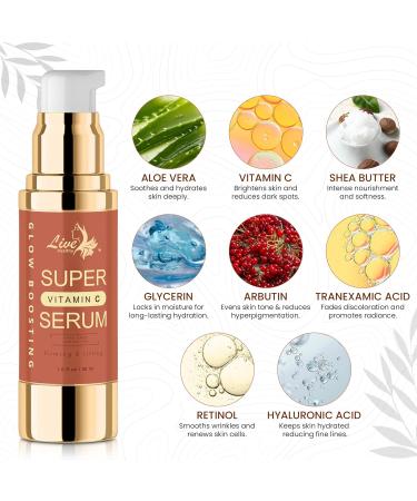 Rapid Dark Spot Remover for Face & Body Glow Boosting Serum | Vitamin C and Hyaluronic Acid | Age & Sun Spot Corrector Brown Spot Remover | Anti-Aging | Super Hydrating | Firming & Lifting - Buy Online on GoSupps.com