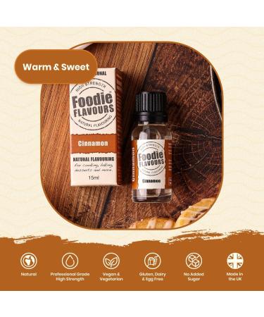 Foodie Flavours Cinnamon Natural Flavouring High Strength - 15ml - Buy Online on GoSupps.com