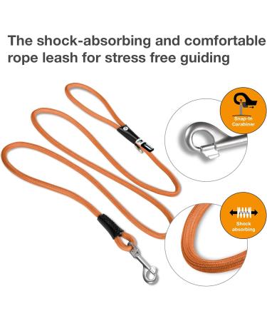 Shop Stretch Comfort Leash in Orange - Durable & Stylish Pet Leash for Maximum Comfort | International Shipping Available - Buy Online on GoSupps.com