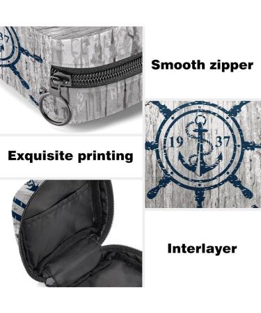 Navy Bathroom Anchor Sanitary Napkin Storage - Period Pocket for Women & Teen Girls | Menstrual Cup Bag - Buy Online on GoSupps.com