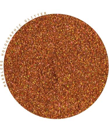 MARBLERS Cosmetic Grade Holographic Burnt Orange Glitter 5g | Non-Toxic Vegan Cruelty-Free | Eyeshadow Nail Polish Festival Makeup - Buy Online on GoSupps.com