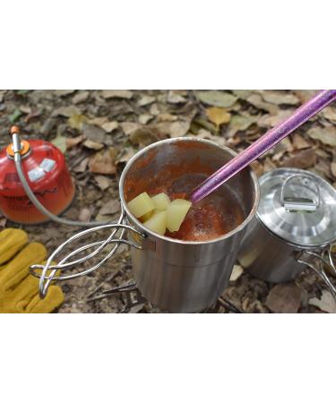 DZRZVD Camping Cups and Mugs Pot Set - 304 Food Grade Stainless Steel - Outdoor Cookware with Vented Lid - 33oz + 24oz - for Backpacking, Picnic, Hiking - Buy Online on GoSupps.com
