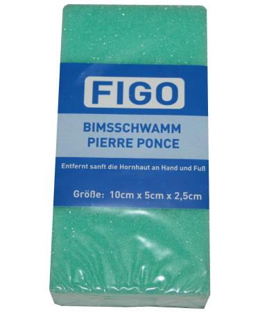 Pumice sponge pumice stone FIGO 100 x 50 x 25 mm green (0002)
