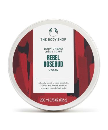 Rebel Rosebud Vegan Body Cream | Nourishing Balm for All Skin Types | 96% Natural Ingredients | Moisturizing Non-Stick | The Body Shop | 200 ml - Buy Online on GoSupps.com