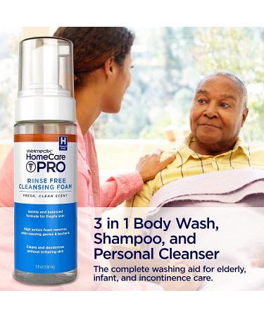 Welmedix Rinse Free Cleansing Foam 3-in-1 Body Wash, Shampoo, and Cleanser - Hospital Grade, Sulfate & Paraben Free - Pack of 3 (5 fl oz each) - Buy Online on GoSupps.com
