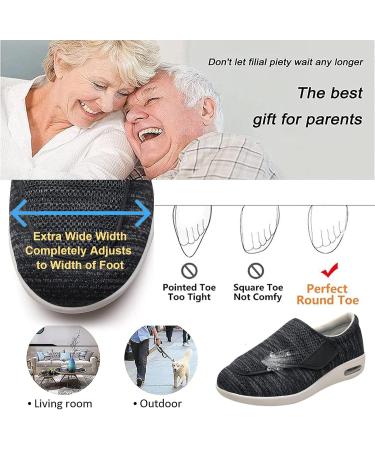 LGZY Diabetic Shoes for Men | Wide Width Swollen Feet Sneakers | Adjustable for Arthritis & Edema - Buy Online on GoSupps.com