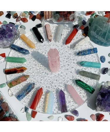 Buy Xiannvxi 20PC Healing Crystals Set | Amethyst Rose Quartz Obsidian Tiger Eye | Chakra Stones for Reiki Meditation & Spiritual Gifts - Buy Online on GoSupps.com