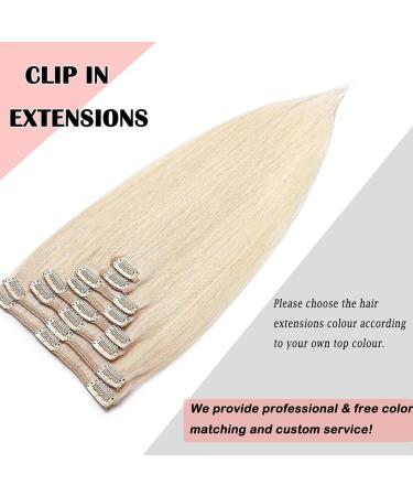 Real Remy Human Hair Extensions - 8pcs Clip-In 18 Clips 105g 50cm (#70 White Bleach) - Premium Quality International Shipping - Buy Online on GoSupps.com