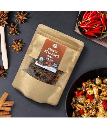 52USA Organic Star Anise 4oz - NON-GMO Chinese Anise Pods - Dried Spice (4 Ounce) - Buy Online on GoSupps.com